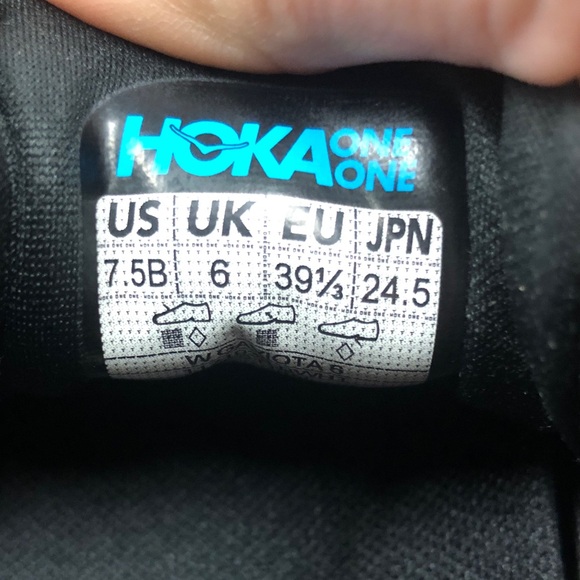 Hoka Black and White Gaviota 6 Sneakers - Picture 6 of 7